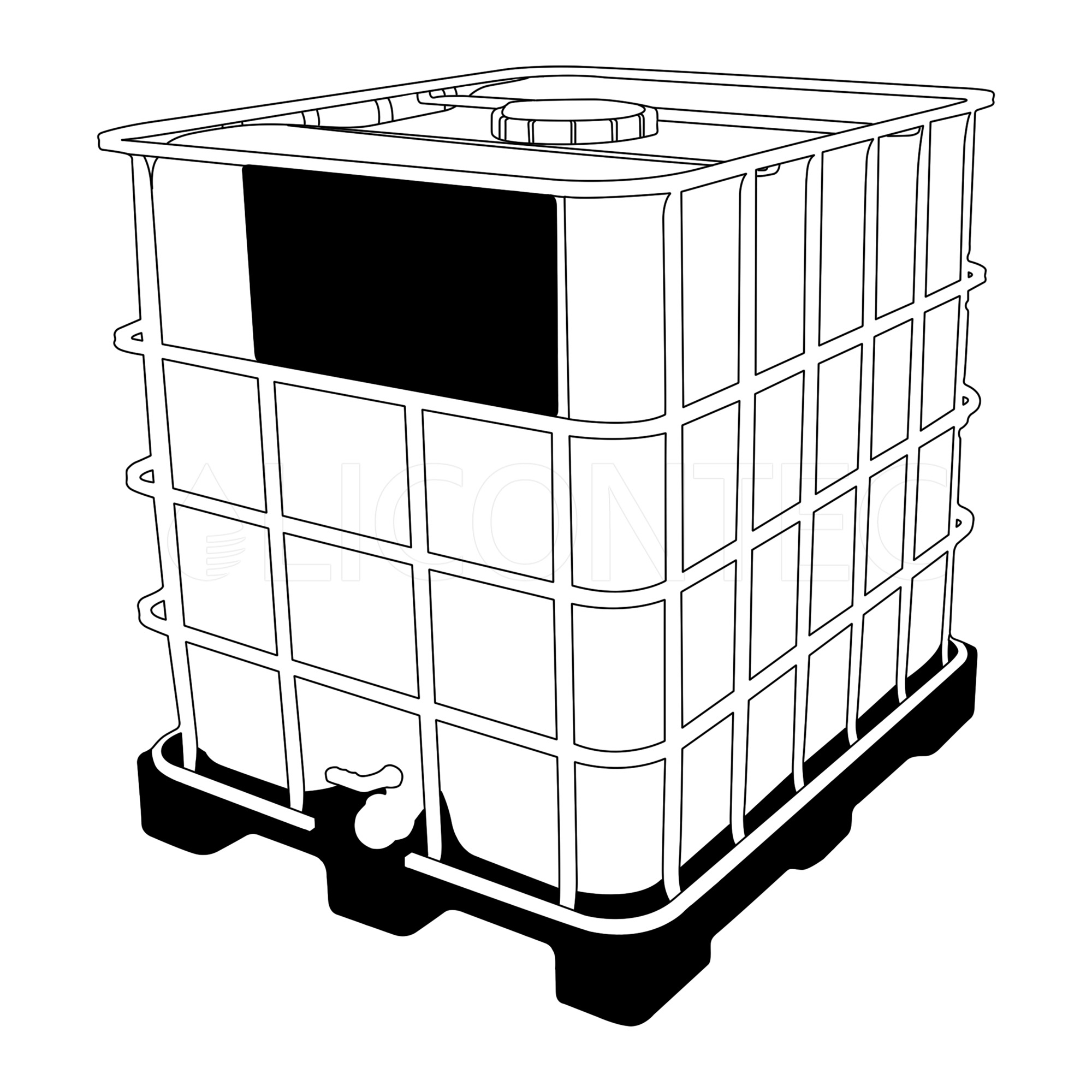 IBC Container 1000l auf Kunststoffpalette - gebraucht, restentleert, lebensm. Sirup