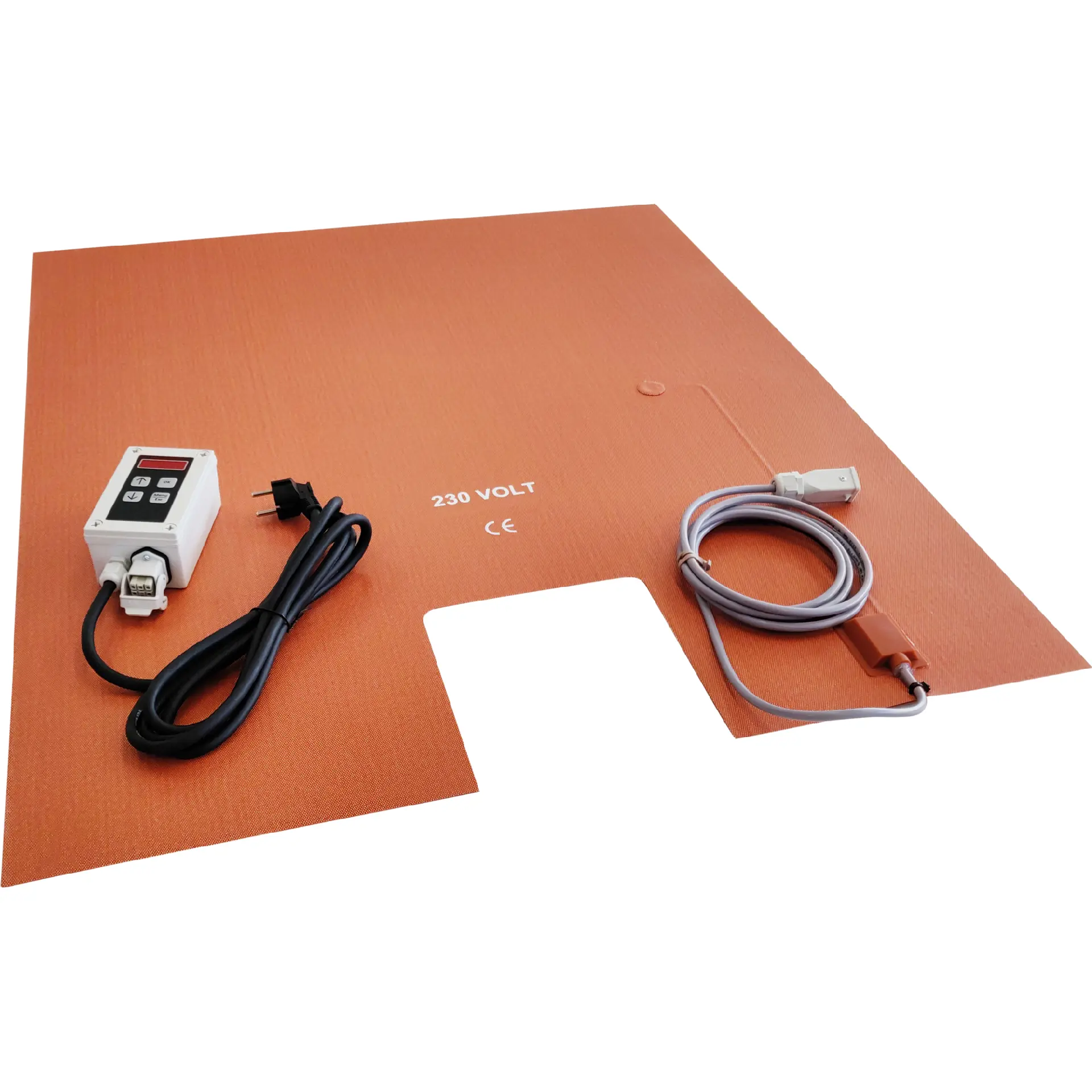 1000 L Silicone IBC Base Heater Mat 2700 W with Digital Thermostat 0–150 °C | 230 V Schuko