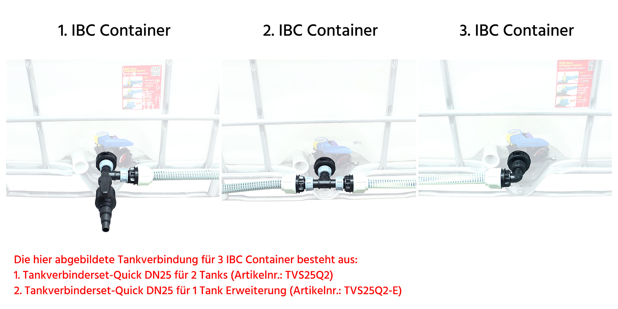 IBC Quick-Tankverbindung DN25 Erweiterung für 1 Tank
