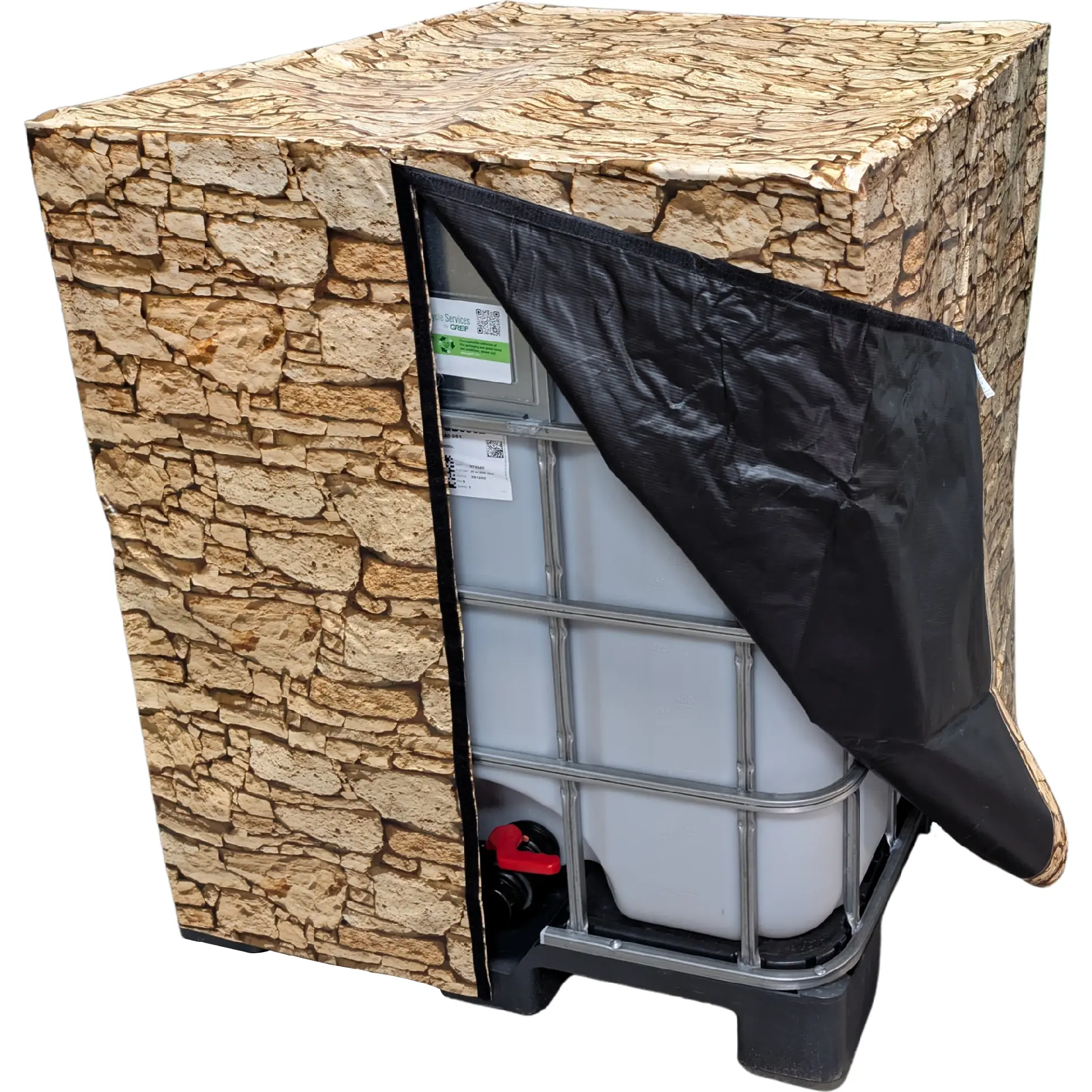 IBC UV design cover 1000l Stony