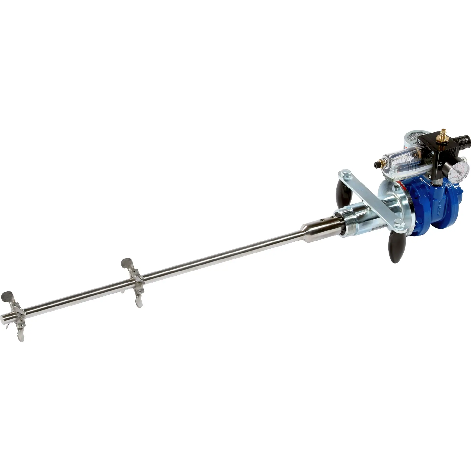 Tauchrohr, Rohrstück, Motor, Kleinmotor, Propeller, Flammenbremse?, Ausbrenner?, Gashebel?, Pumpenmotor?, Langer Stab mit Ventil