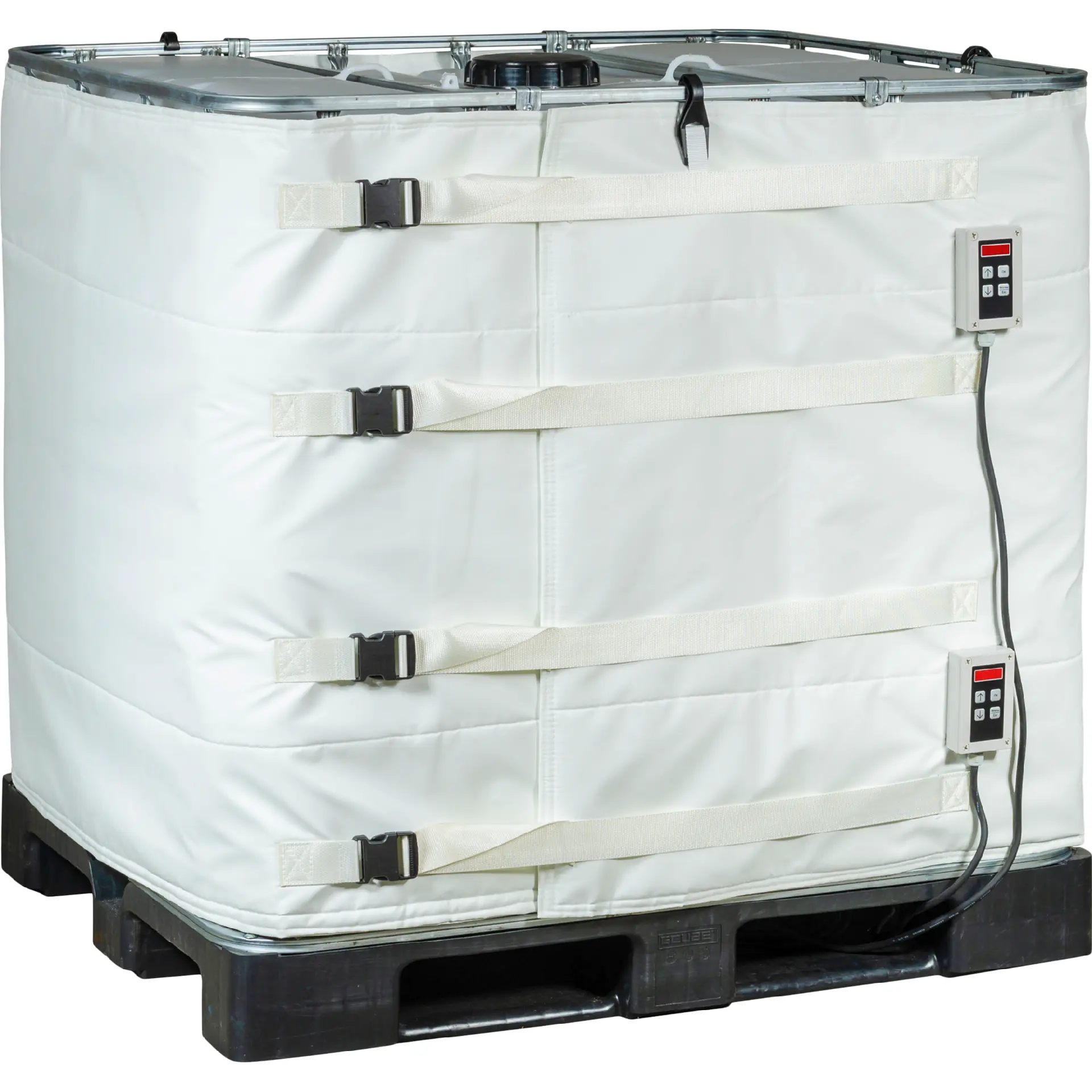 1000 L IBC Heizmantel Food & Pharma 2 × 1000 W mit 2 Digitalthermostaten 0–90 °C | 230 V Schuko